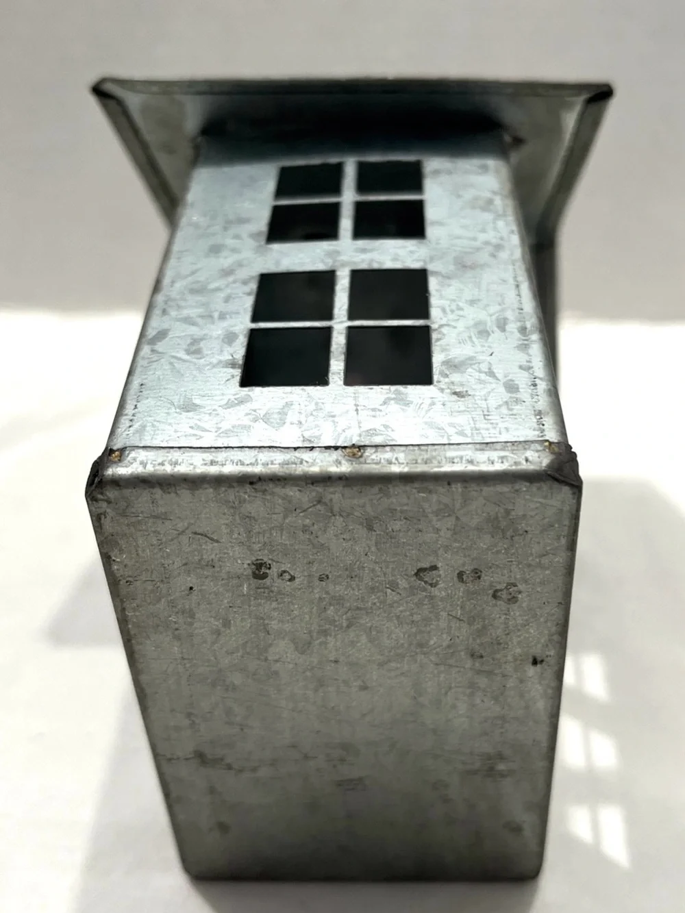 Galvanized Metal House Rustic Farmhouse Candle Holder Primitive Decor